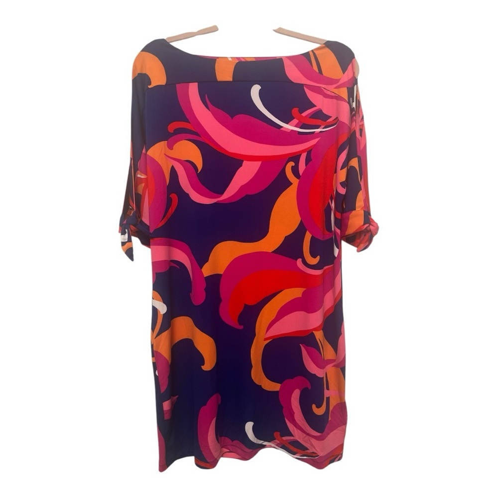 Trina Turk Dress Swim Tunic Cover Up Size Blue Pink‎ Size large NWT